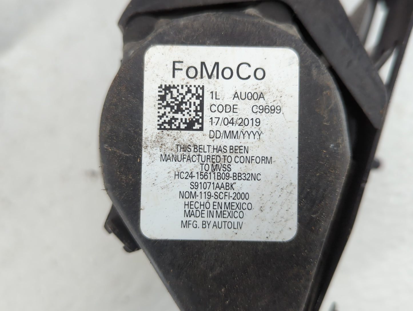 2015-2022 Ford Mustang Passenger Right Seat Belt Front Retractor - Oemusedautoparts1.com