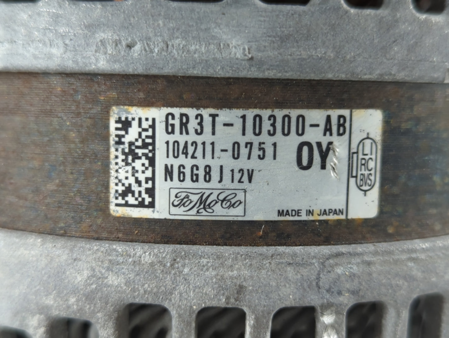 2015-2022 Ford Mustang Alternator Replacement Generator Charging Assembly Engine OEM P/N:104211-0751 GR3T-10300-AB Fits OEM 