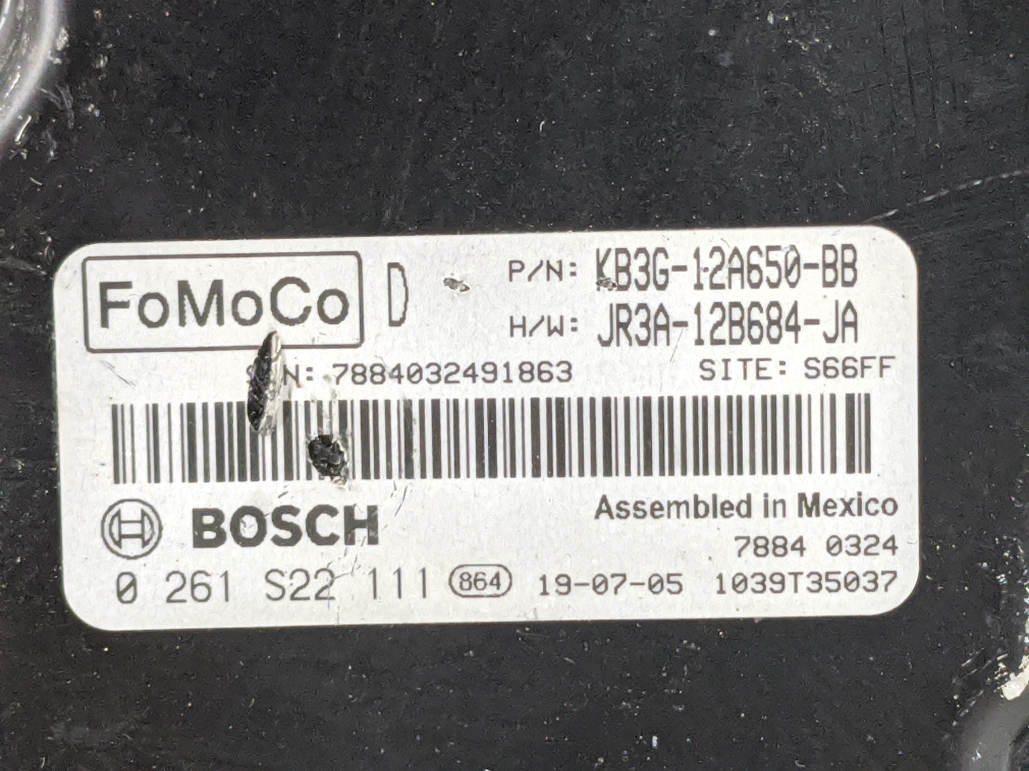 2019-2021 Ford Ranger PCM Engine Control Computer ECU ECM PCU OEM P/N:KB3G-12A650-BB JR3A-12B684-JA Fits Fits 2019 2020 2021