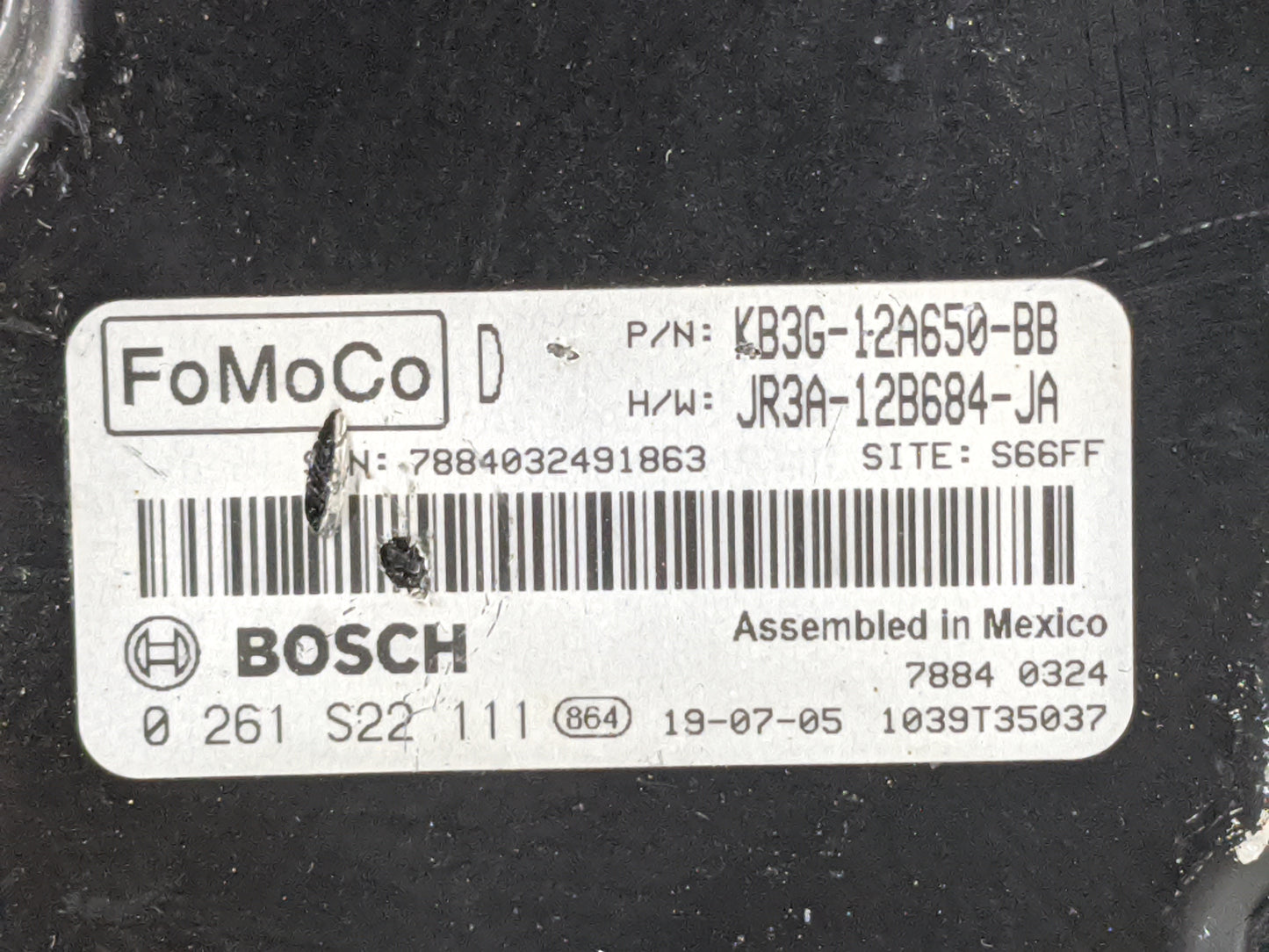2019-2021 Ford Ranger PCM Engine Control Computer ECU ECM PCU OEM P/N:KB3G-12A650-BB JR3A-12B684-JA Fits Fits 2019 2020 2021