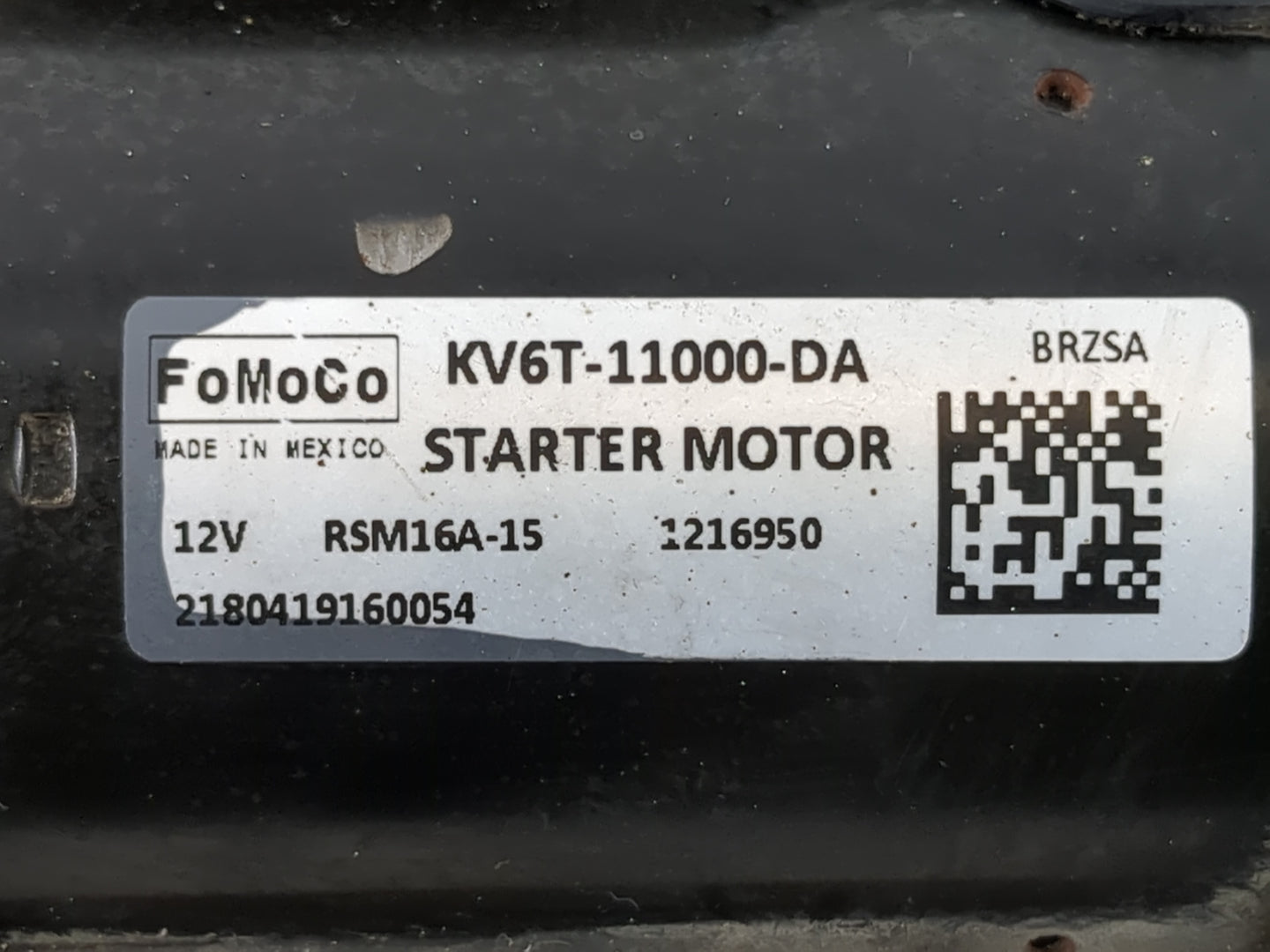2019-2021 Ford Transit Car Starter Motor Solenoid OEM P/N:KV6T-11000-DA Fits Fits 2019 2020 2021 OEM Used Auto Parts - Oemus