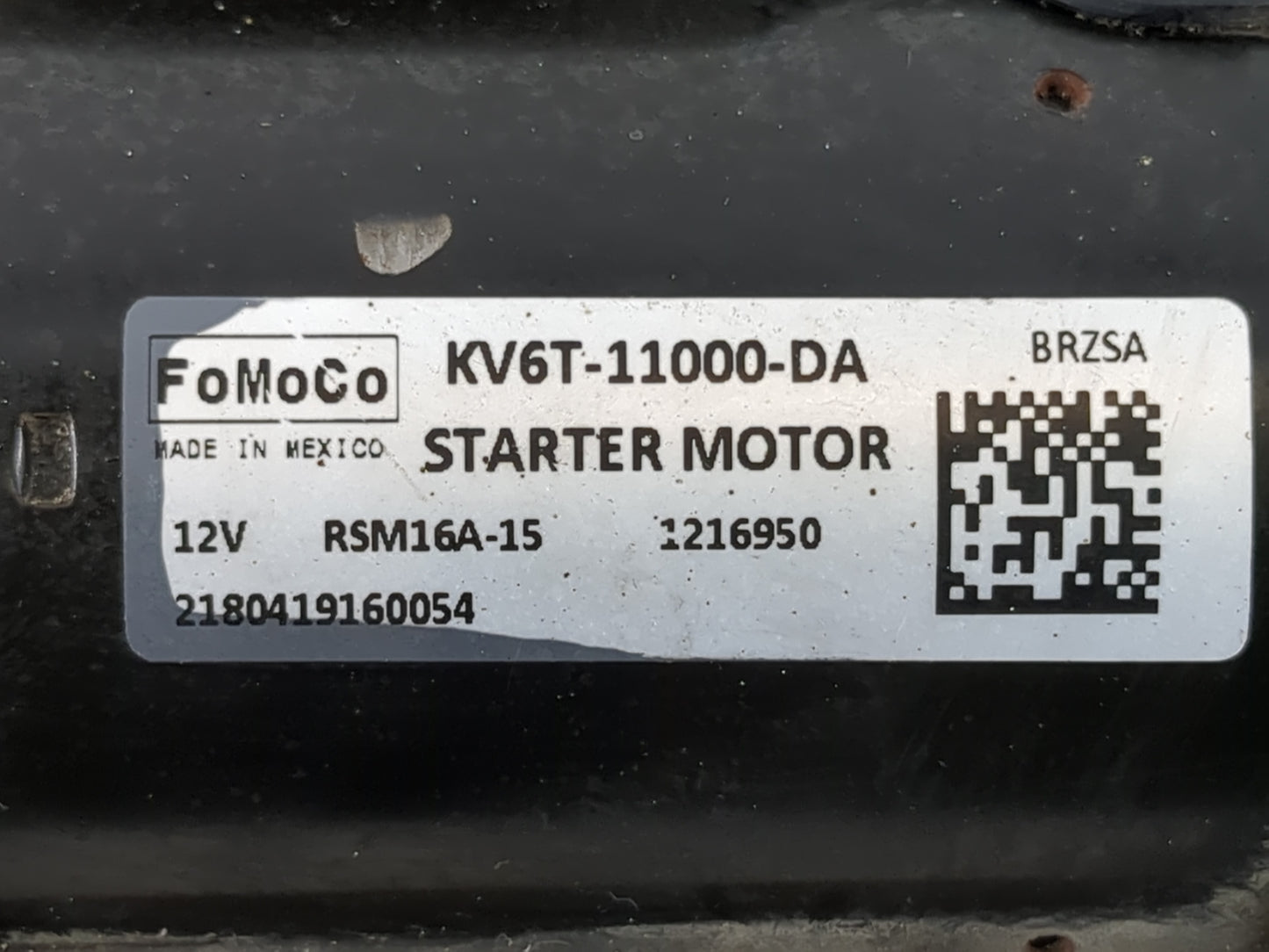 2019-2021 Ford Transit Car Starter Motor Solenoid OEM P/N:KV6T-11000-DA Fits Fits 2019 2020 2021 OEM Used Auto Parts - Oemus