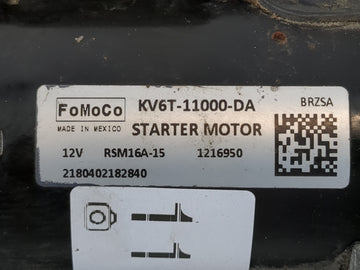 2019-2021 Ford Transit Car Starter Motor Solenoid OEM P/N:KV6T-11000-DA Fits Fits 2019 2020 2021 OEM Used Auto Parts