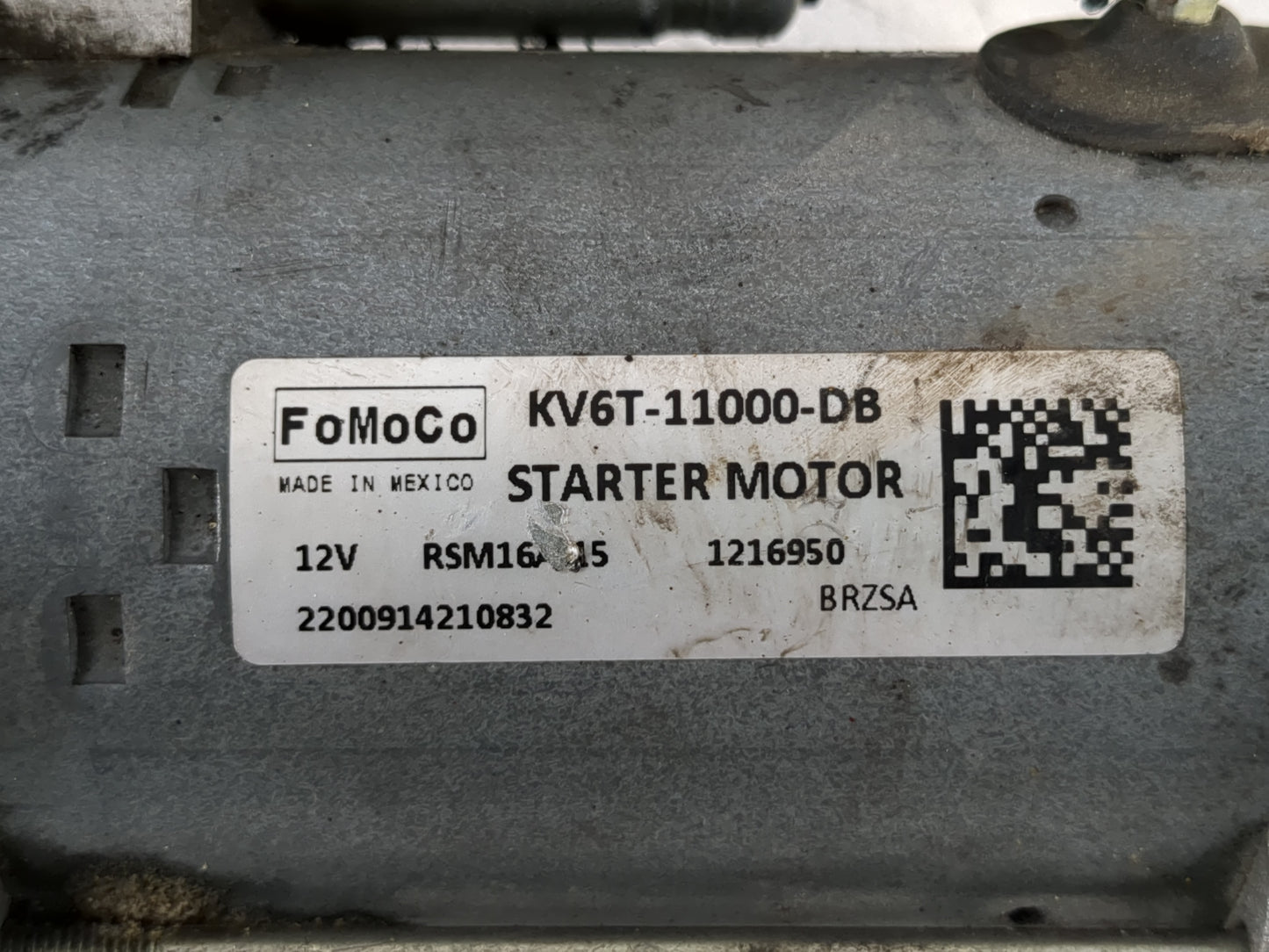 2019-2021 Ford Transit Car Starter Motor Solenoid OEM P/N:KV6T-11000-DB KV6T-11000-DA Fits Fits 2019 2020 2021 OEM Used Auto