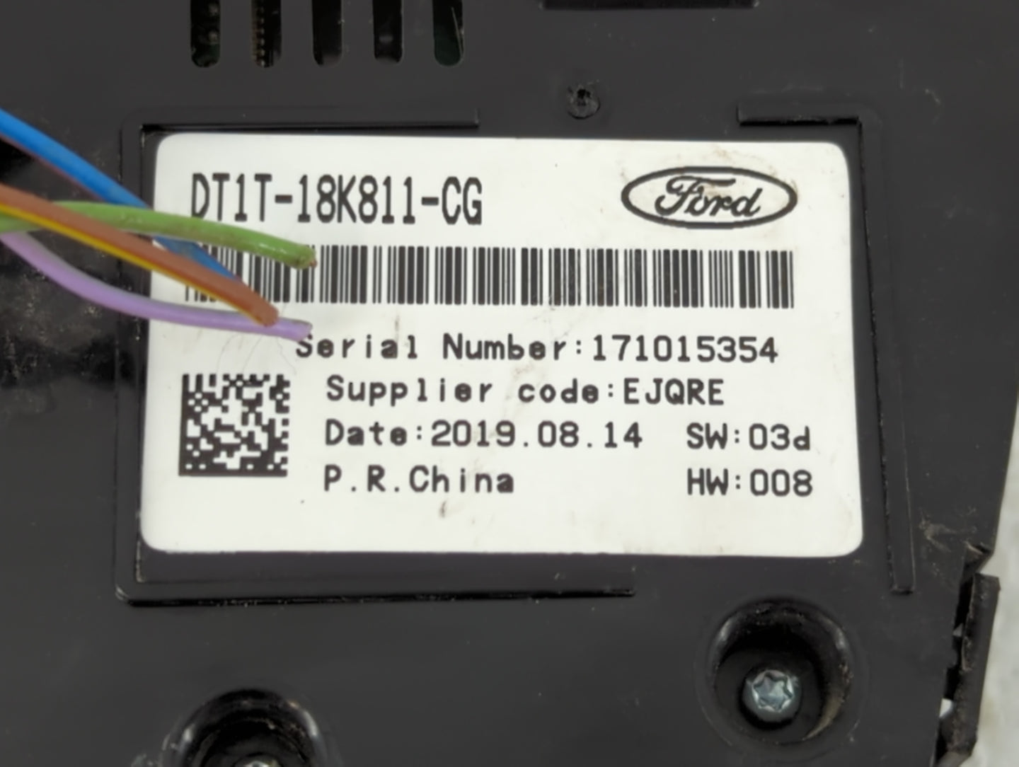 2018-2019 Ford Transit-150 Radio AM FM Cd Player Receiver Replacement P/N:DT1T-18K811-CG Fits Fits 2018 2019 OEM Used Auto P