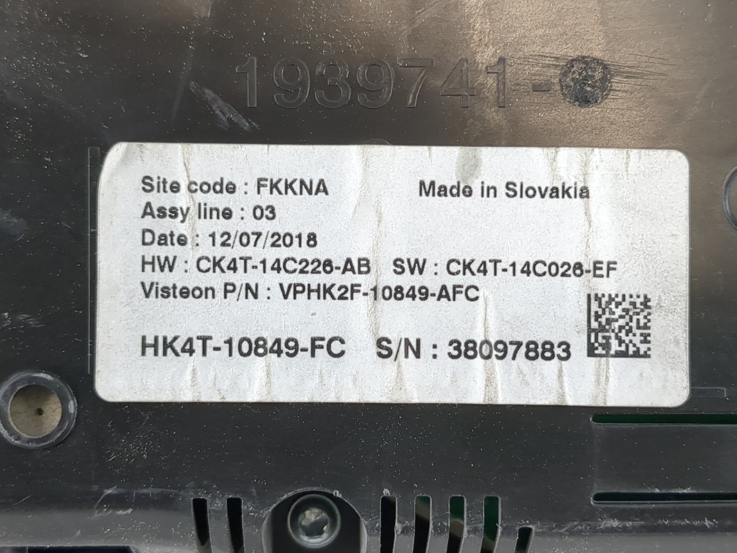 2018-2019 Ford Transit-250 Instrument Cluster Speedometer Gauges P/N:HK4T-10849-FC Fits Fits 2018 2019 OEM Used Auto Parts -
