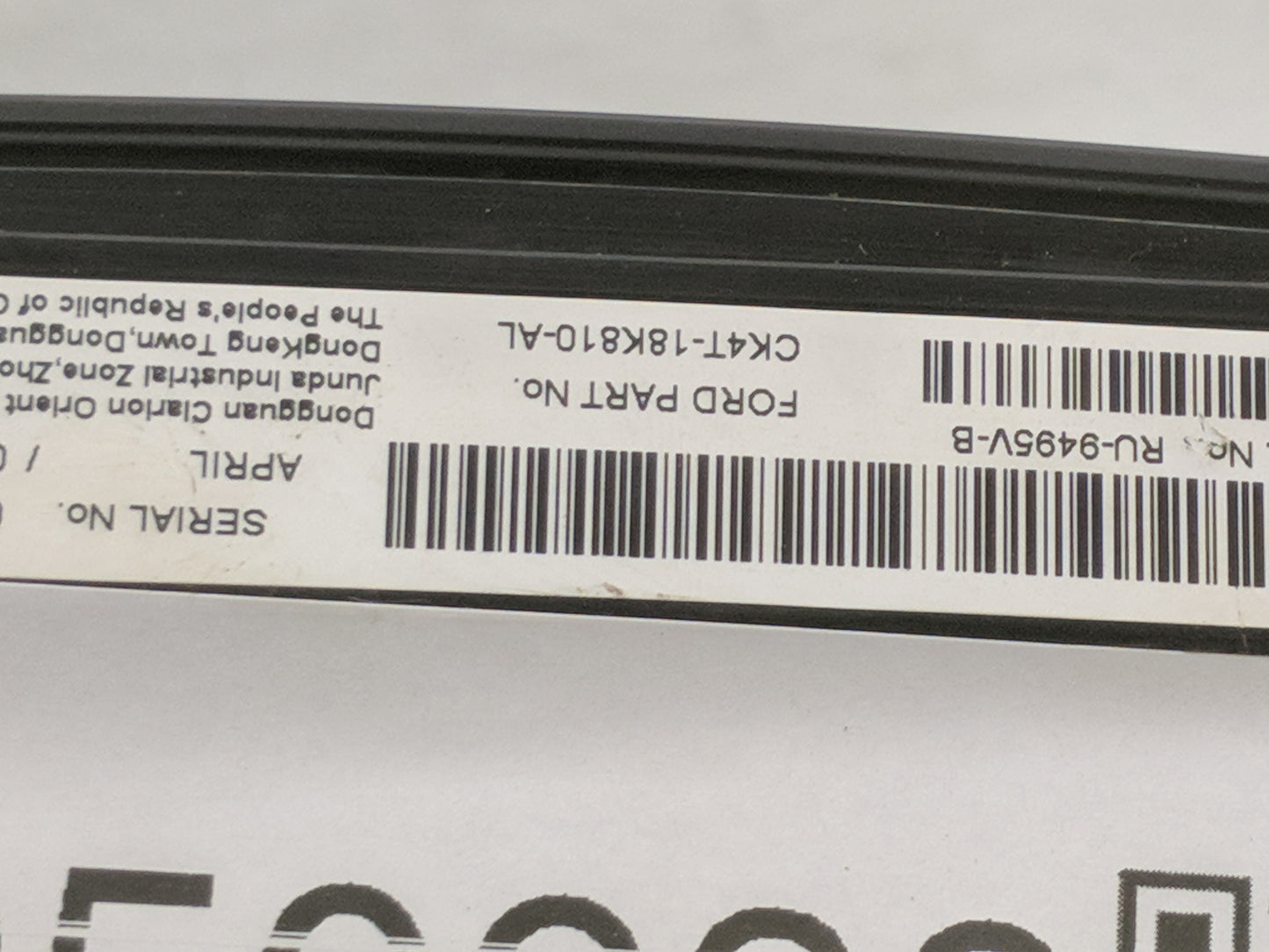 2019 Ford Transit-350 Radio AM FM Cd Player Receiver Replacement P/N:CK4T-18K810-AL Fits OEM Used Auto Parts - Oemusedautopa