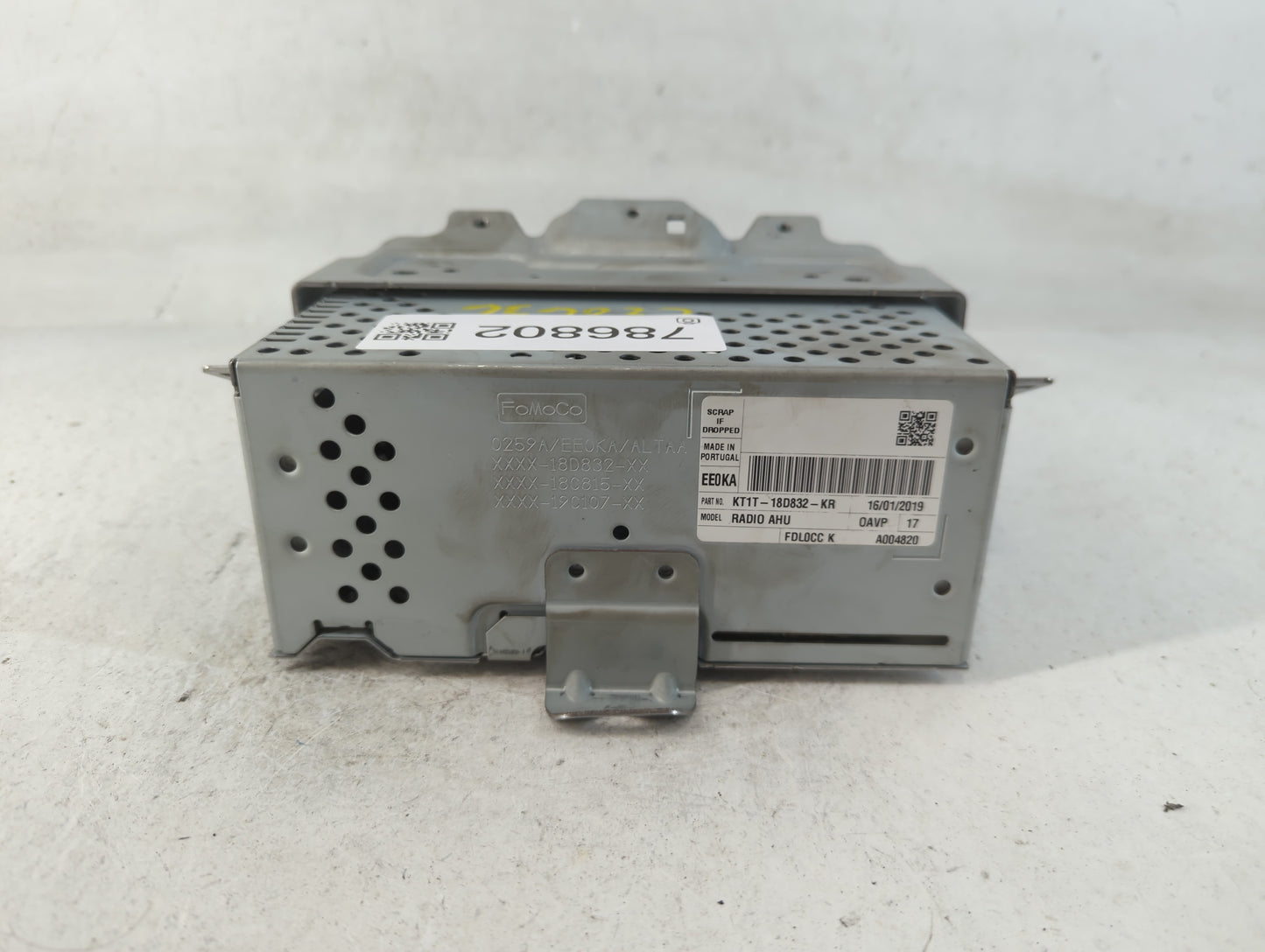 2019 Ford Transit Radio AM FM Cd Player Receiver Replacement P/N:KT1T-18D832-KR Fits OEM Used Auto Parts - Oemusedautoparts1