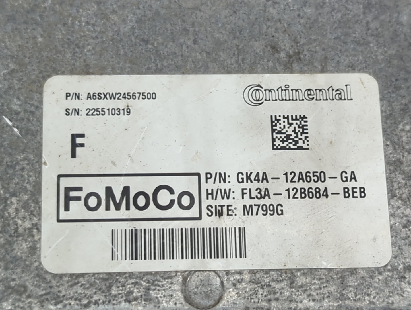 2019 Ford Transit 250 PCM Engine Control Computer ECU ECM PCU OEM P/N:GK4A-12A650-GA FL3A-12B684-BEB, A6SXW24567500 Fits OEM