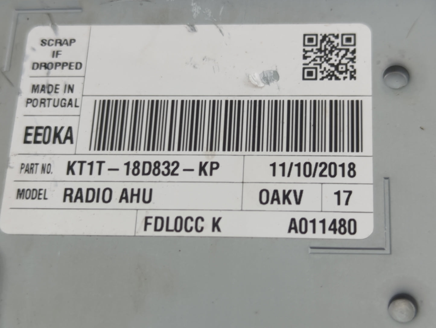 2019-2020 Ford Transit Connect Radio AM FM Cd Player Receiver Replacement P/N:KT1T-18D832-KP Fits Fits 2019 2020 OEM Used Au