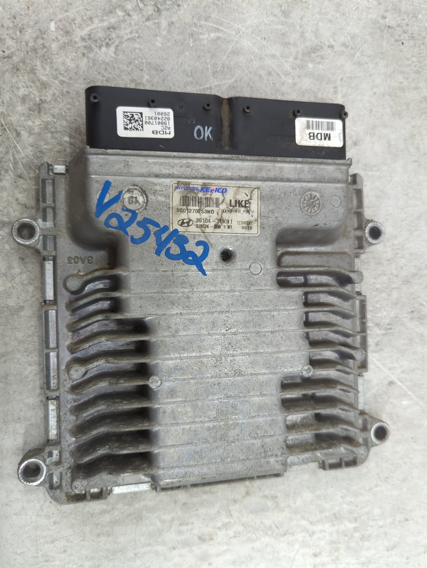 2019 Genesis G70 PCM Engine Control Computer ECU ECM PCU OEM P/N:9001270253KD 39104-3LKN1, SIM2K-260 Fits OEM Used Auto Part