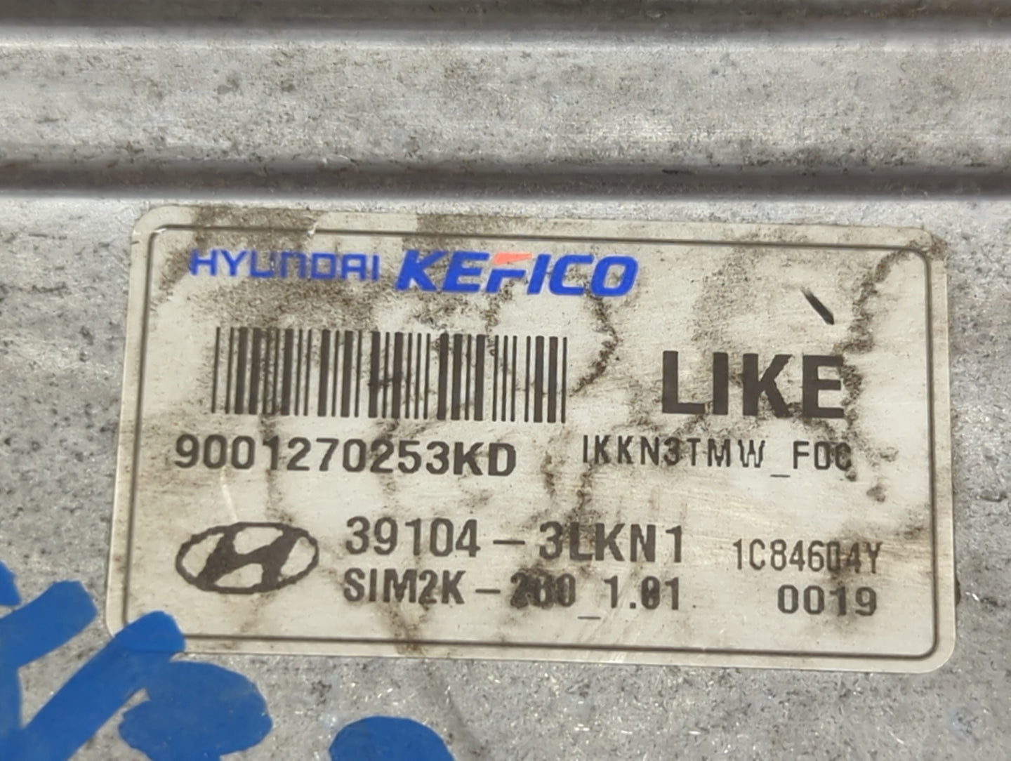 2019 Genesis G70 PCM Engine Control Computer ECU ECM PCU OEM P/N:9001270253KD 39104-3LKN1, SIM2K-260 Fits OEM Used Auto Part