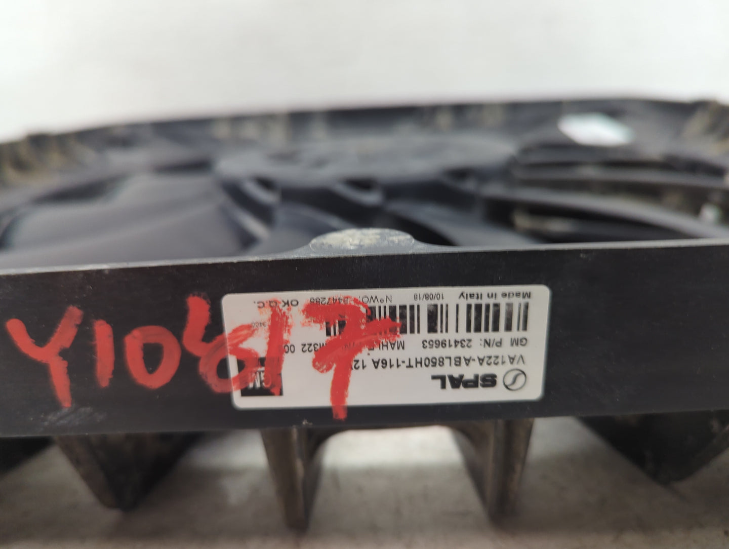 2017-2019 Gmc Acadia Electric Radiator Cooling Fan Motor Assembly P/N:VA122A-ABL860HT-116A 23419653 Fits Fits 2017 2018 2019