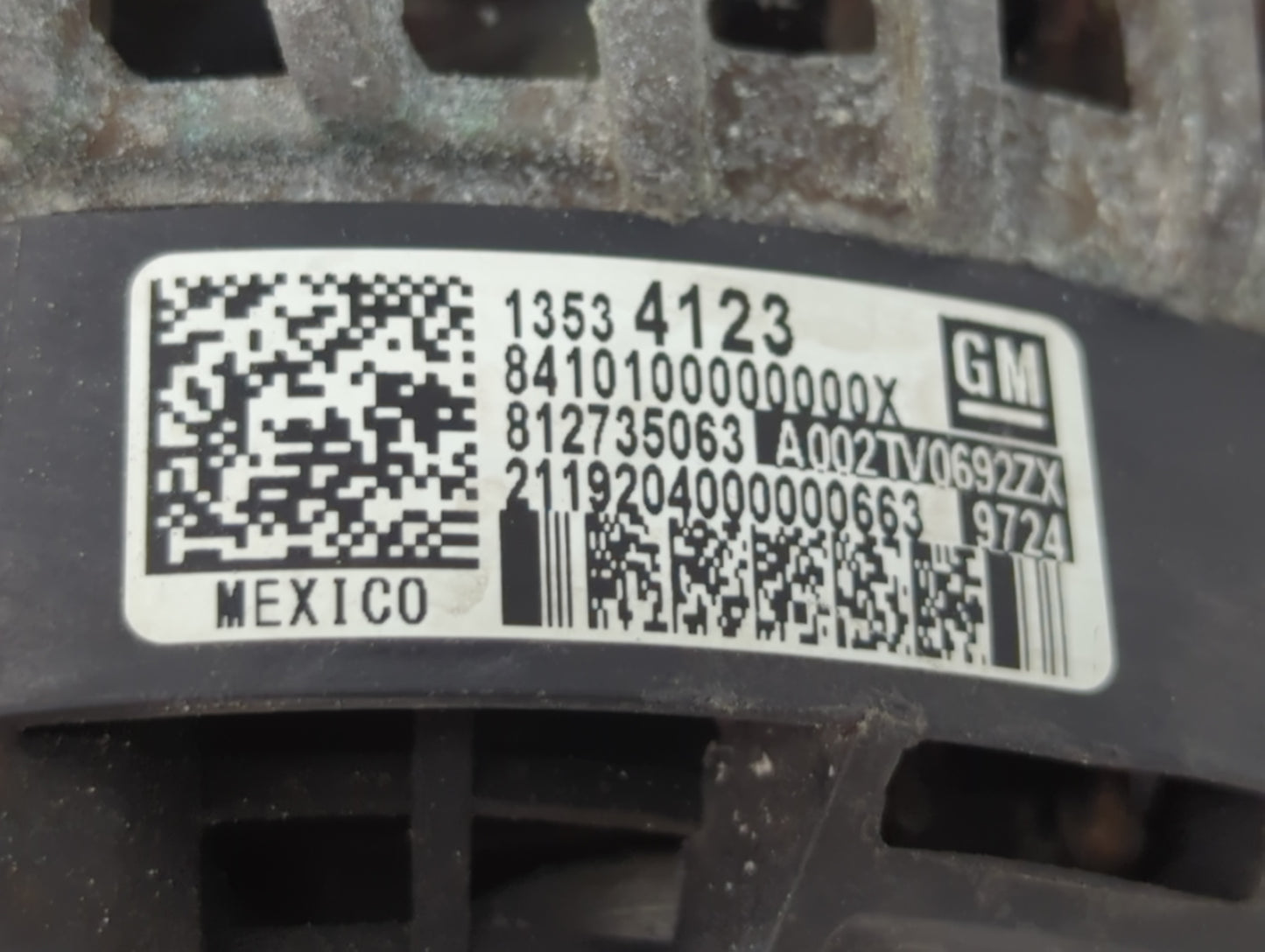 2019-2022 Gmc Sierra 1500 Alternator Replacement Generator Charging Assembly Engine OEM P/N:13534123 Fits Fits 2019 2020 202