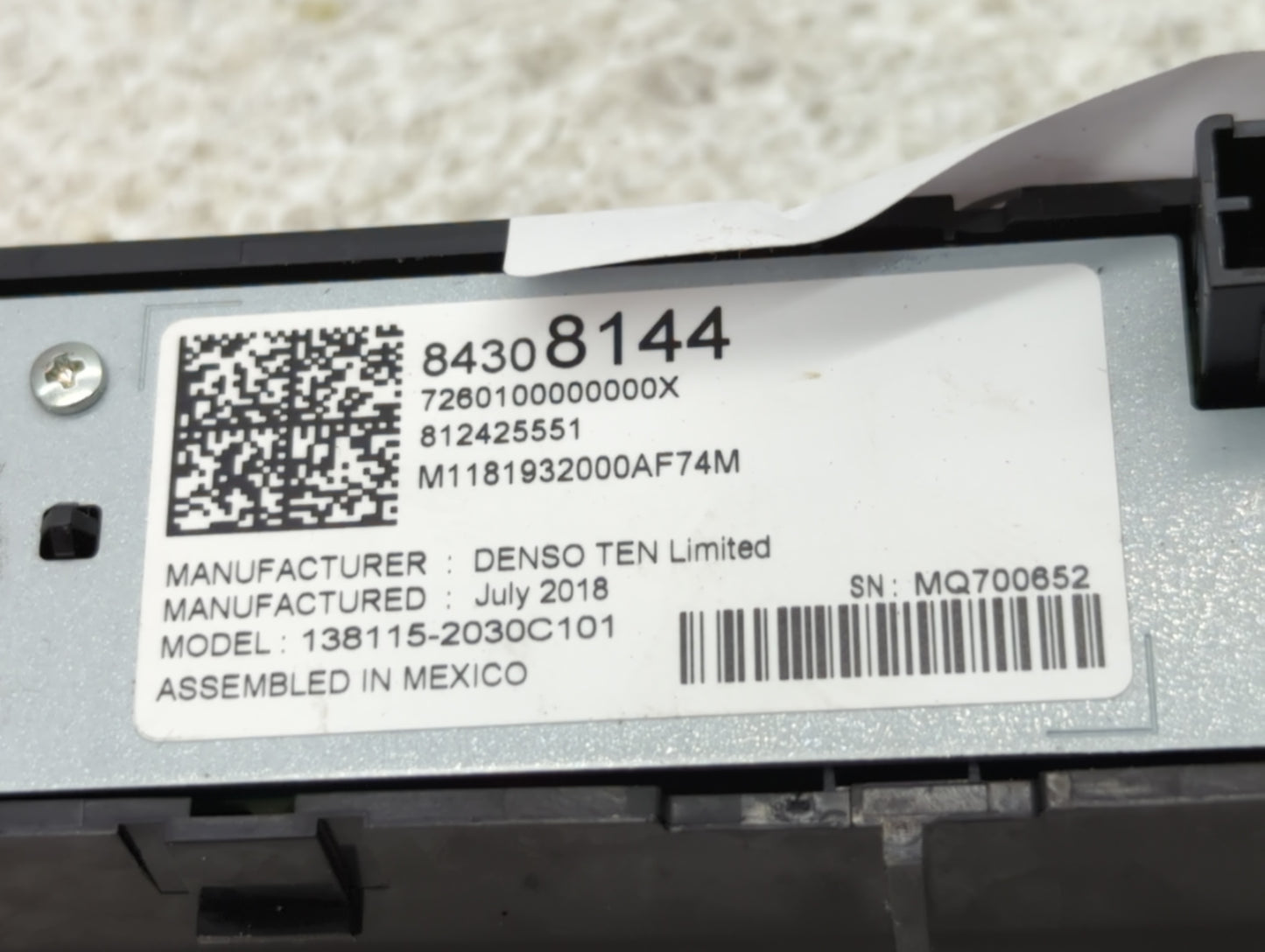 2019 Gmc Terrain Radio AM FM Cd Player Receiver Replacement P/N:84308144 Fits OEM Used Auto Parts - Oemusedautoparts1.com