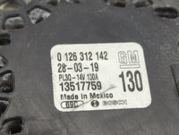 2018-2022 Gmc Terrain Alternator Replacement Generator Charging Assembly Engine OEM P/N:13517759 0 126 312 142 Fits OEM Used
