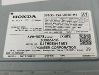 2018-2020 Honda Accord Radio AM FM Cd Player Receiver Replacement P/N:39100-TVA-A030-M1 Fits Fits 2018 2019 2020 OEM Used Au