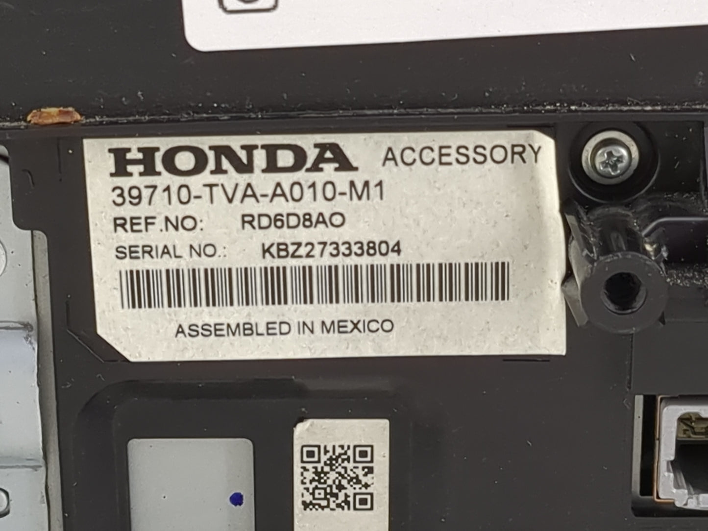 2018-2020 Honda Accord Radio AM FM Cd Player Receiver Replacement P/N:39710-TVA-A010-M1 Fits Fits 2018 2019 2020 OEM Used Au