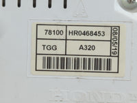 2019-2020 Honda Civic Instrument Cluster Speedometer Gauges P/N:78100 HR0468453 Fits Fits 2019 2020 OEM Used Auto Parts - Oe
