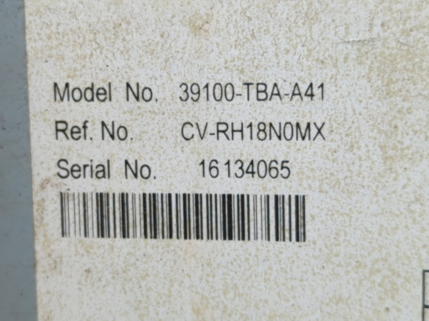 2019-2021 Honda Civic Radio AM FM Cd Player Receiver Replacement P/N:39100-TBA-A41 Fits Fits 2019 2020 2021 OEM Used Auto Pa