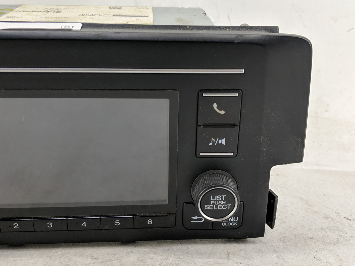 2019-2021 Honda Civic Radio AM FM Cd Player Receiver Replacement P/N:39100-TBA-A41 Fits Fits 2019 2020 2021 OEM Used Auto Pa
