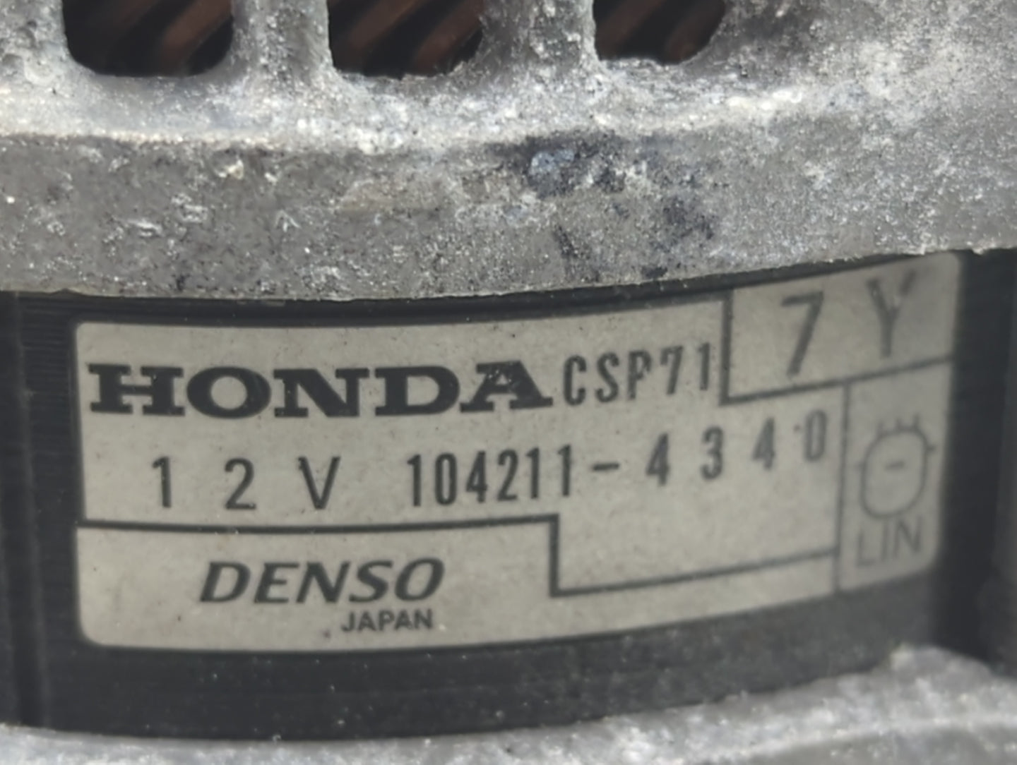 2017-2022 Honda Civic Alternator Replacement Generator Charging Assembly Engine OEM P/N:104211-4340 Fits OEM Used Auto Parts