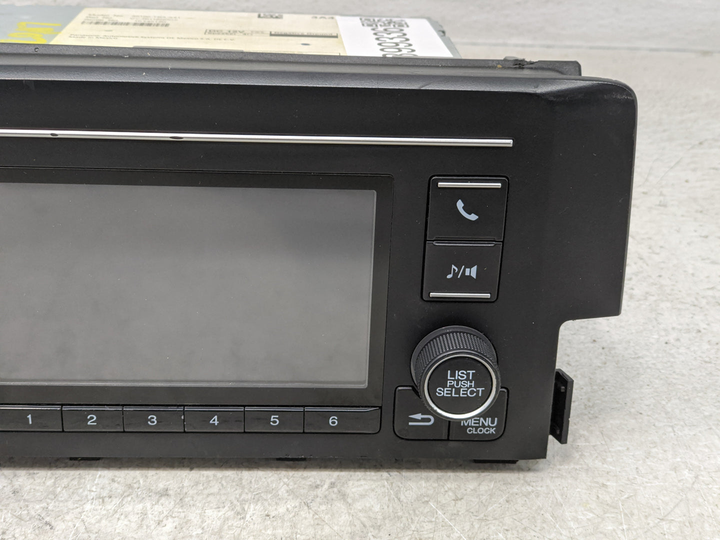 2019-2021 Honda Civic Radio AM FM Cd Player Receiver Replacement P/N:39100-TBA-A41 Fits Fits 2019 2020 2021 OEM Used Auto Pa