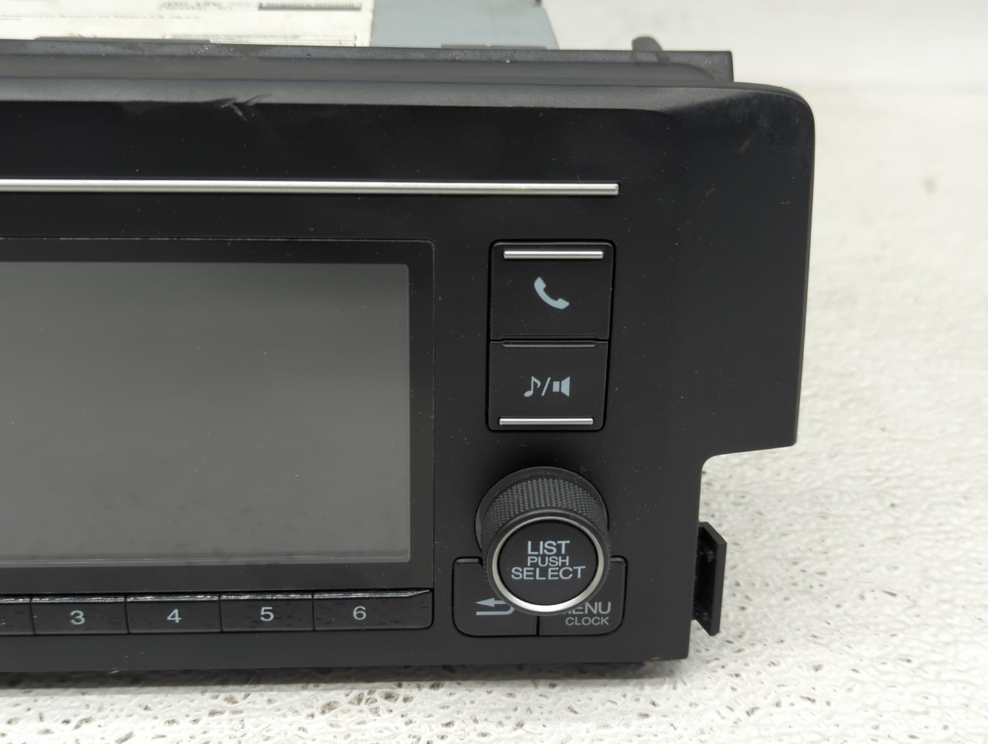 2019-2021 Honda Civic Radio AM FM Cd Player Receiver Replacement P/N:39100-TBA-A41 Fits Fits 2019 2020 2021 OEM Used Auto Pa
