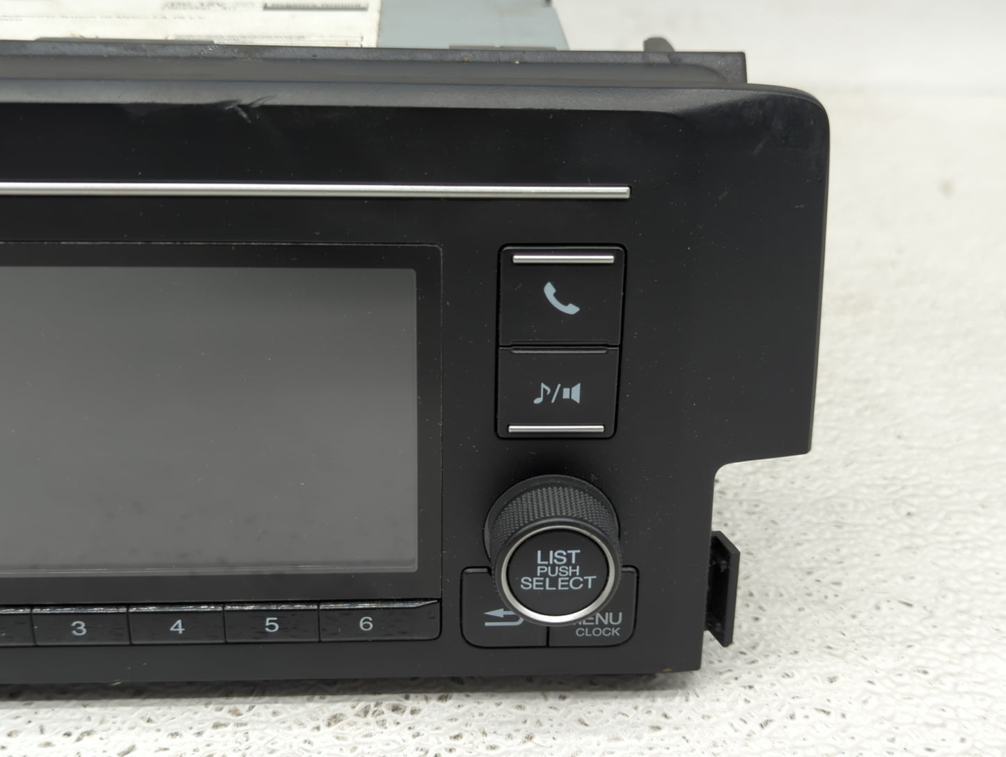 2019-2021 Honda Civic Radio AM FM Cd Player Receiver Replacement P/N:39100-TBA-A41 Fits Fits 2019 2020 2021 OEM Used Auto Pa