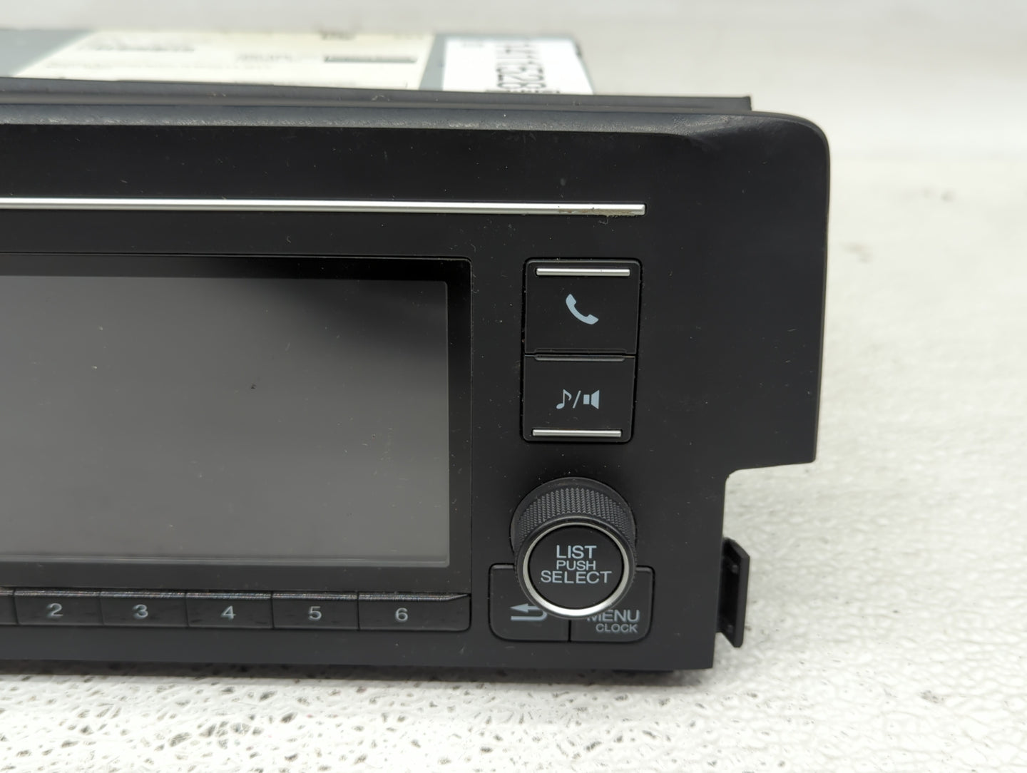 2019-2021 Honda Civic Radio AM FM Cd Player Receiver Replacement P/N:39100-TBA-A41 Fits Fits 2019 2020 2021 OEM Used Auto Pa