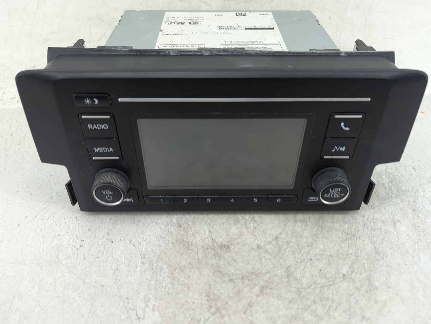 2019-2020 Honda Civic Radio AM FM Cd Player Receiver Replacement P/N:39100-TBA-A41 Fits Fits 2019 2020 OEM Used Auto Parts -