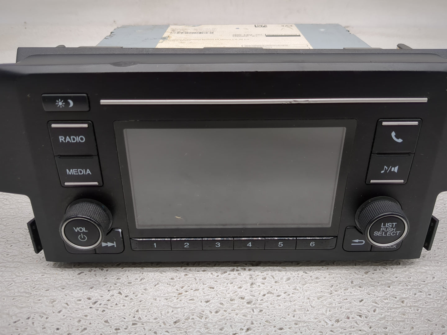 2019-2021 Honda Civic Radio AM FM Cd Player Receiver Replacement P/N:39100-TBA-A41 Fits Fits 2019 2020 2021 OEM Used Auto Pa