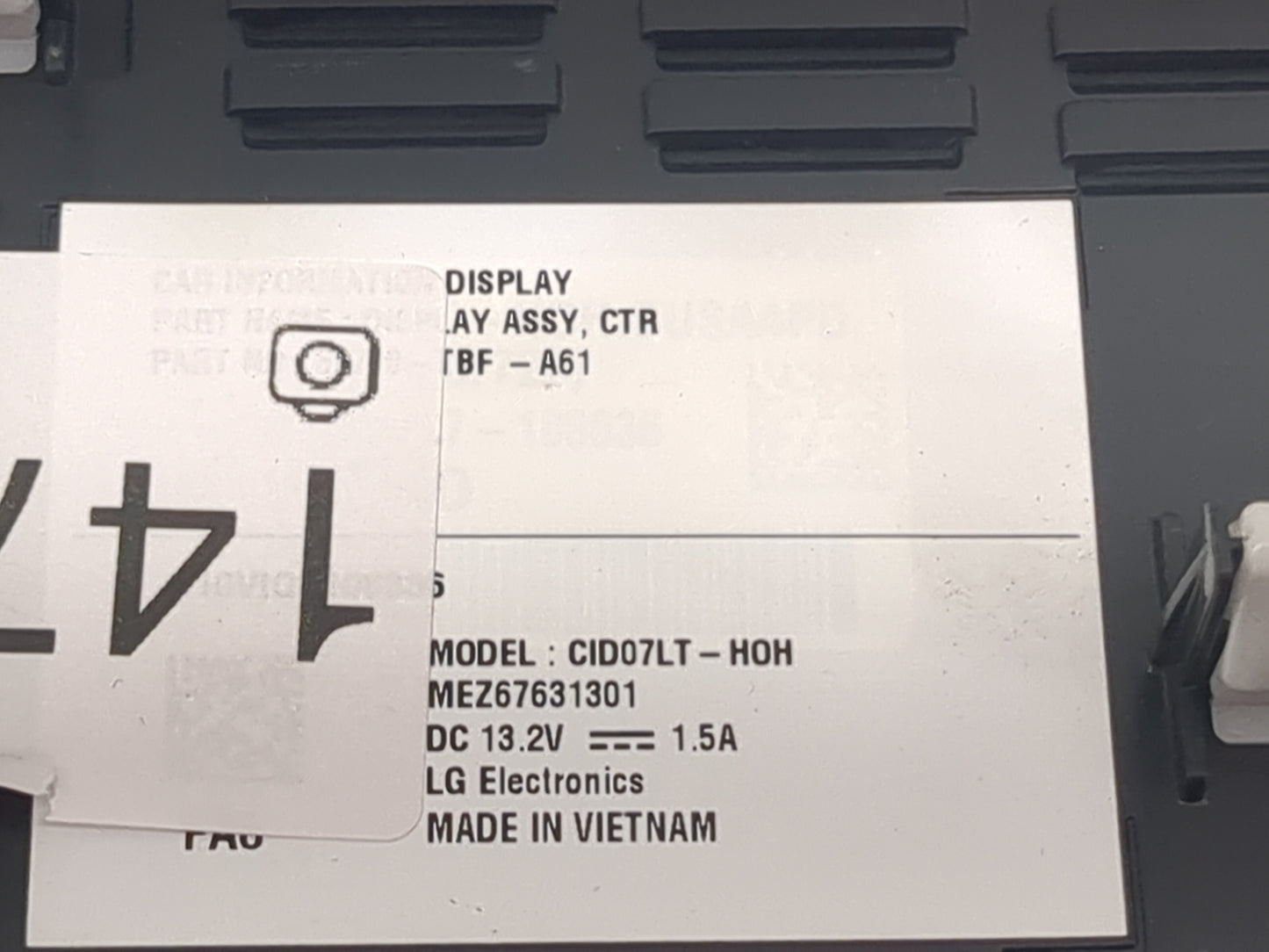 2019 Honda Civic Information Display Screen - Oemusedautoparts1.com