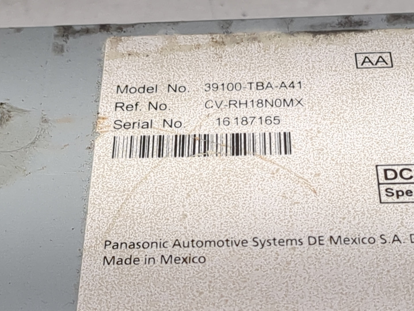 2019-2021 Honda Civic Radio AM FM Cd Player Receiver Replacement P/N:39100-TBA-A41 CV-RH18N0MX Fits Fits 2019 2020 2021 OEM 