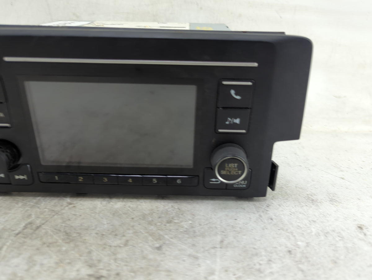 2019-2021 Honda Civic Radio AM FM Cd Player Receiver Replacement P/N:1761B-181126-0586 Fits Fits 2019 2020 2021 OEM Used Aut