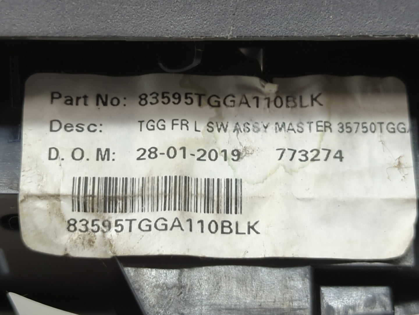 2017-2021 Honda Civic Master Power Window Switch Replacement Driver Side Left P/N:83595TGGA110BLK 35750TGG Fits OEM Used Aut