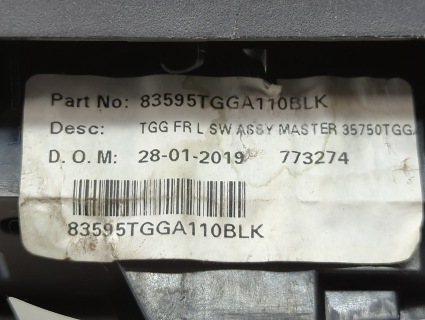 2017-2021 Honda Civic Master Power Window Switch Replacement Driver Side Left P/N:83595TGGA110BLK 35750TGG Fits OEM Used Aut