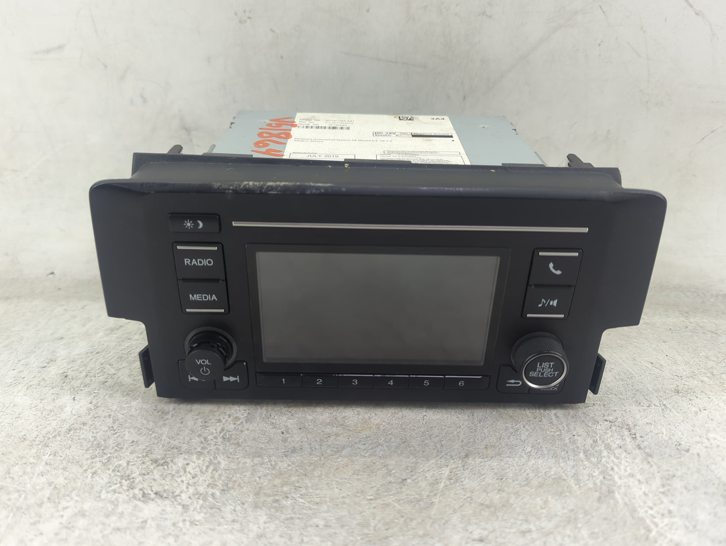2019-2021 Honda Civic Radio AM FM Cd Player Receiver Replacement P/N:39100-TBA-A41 CV-RH18N0CX Fits Fits 2019 2020 2021 OEM 