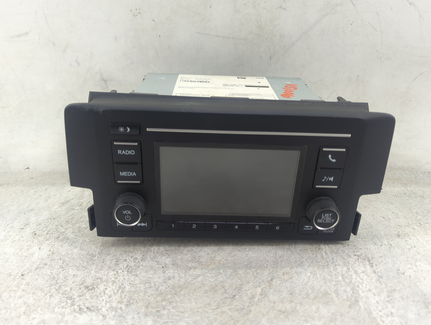 2019-2021 Honda Civic Radio AM FM Cd Player Receiver Replacement P/N:39100-TBA-A41 CV-RH18N0CX Fits Fits 2019 2020 2021 OEM 
