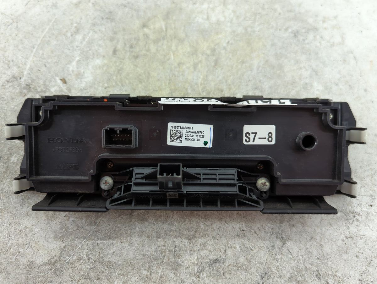 2016-2021 Honda Civic Climate Control Module Temperature AC/Heater Replacement P/N:79600TBAA331M1 SANWA2A679D Fits OEM Used 