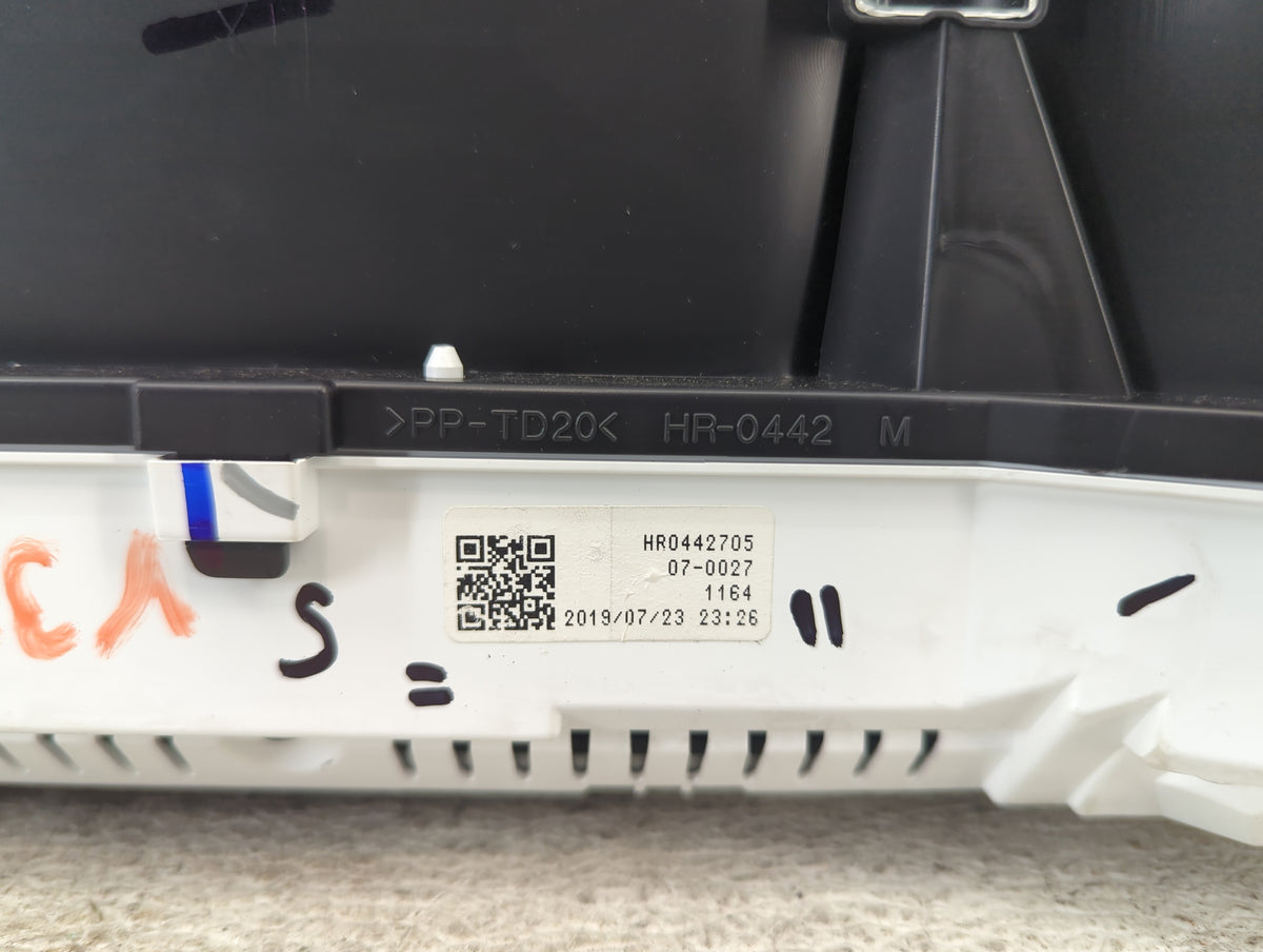 2019-2021 Honda Civic Instrument Cluster Speedometer Gauges P/N:HR0442705 78100-TBG-A815-M1 Miles: Fits Fits 2019 2020 2021 