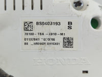 2019 Honda Civic Instrument Cluster Speedometer Gauges P/N:78100-TBA-A910-M1 Fits OEM Used Auto Parts - Oemusedautoparts1.co