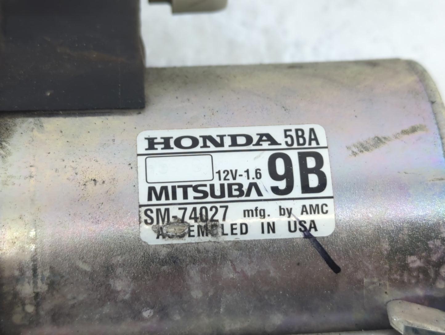 2016-2021 Honda Civic Car Starter Motor Solenoid OEM P/N:SM-74027 Fits Fits 2016 2017 2018 2019 2020 2021 OEM Used Auto Part