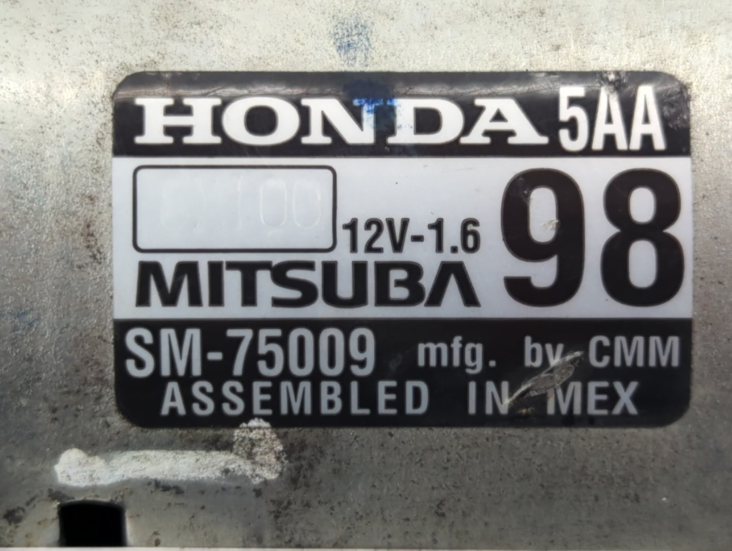 2016-2017 Honda Civic Car Starter Motor Solenoid OEM P/N:SM-75009 Fits Fits 2016 2017 2020 OEM Used Auto Parts - Oemusedauto