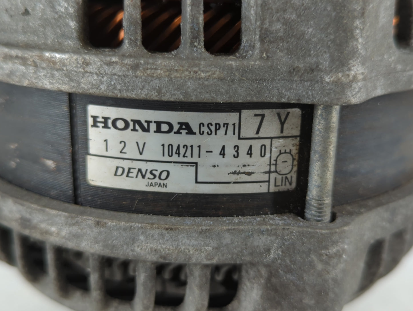 2017-2022 Honda Civic Alternator Replacement Generator Charging Assembly Engine OEM P/N:104211-4340 Fits OEM Used Auto Parts
