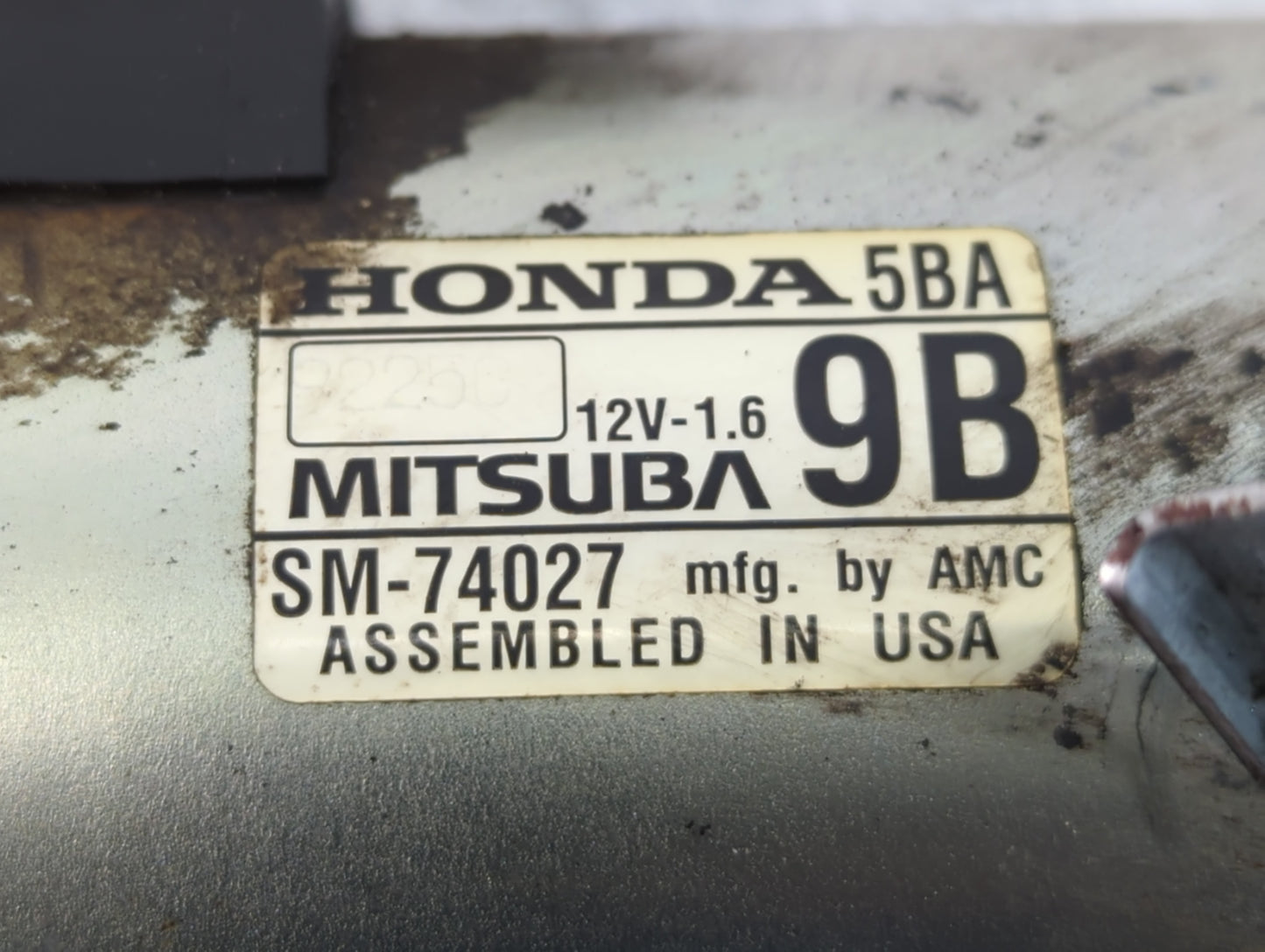 2016-2021 Honda Civic Car Starter Motor Solenoid OEM P/N:SM-74027 Fits Fits 2016 2017 2018 2019 2020 2021 OEM Used Auto Part