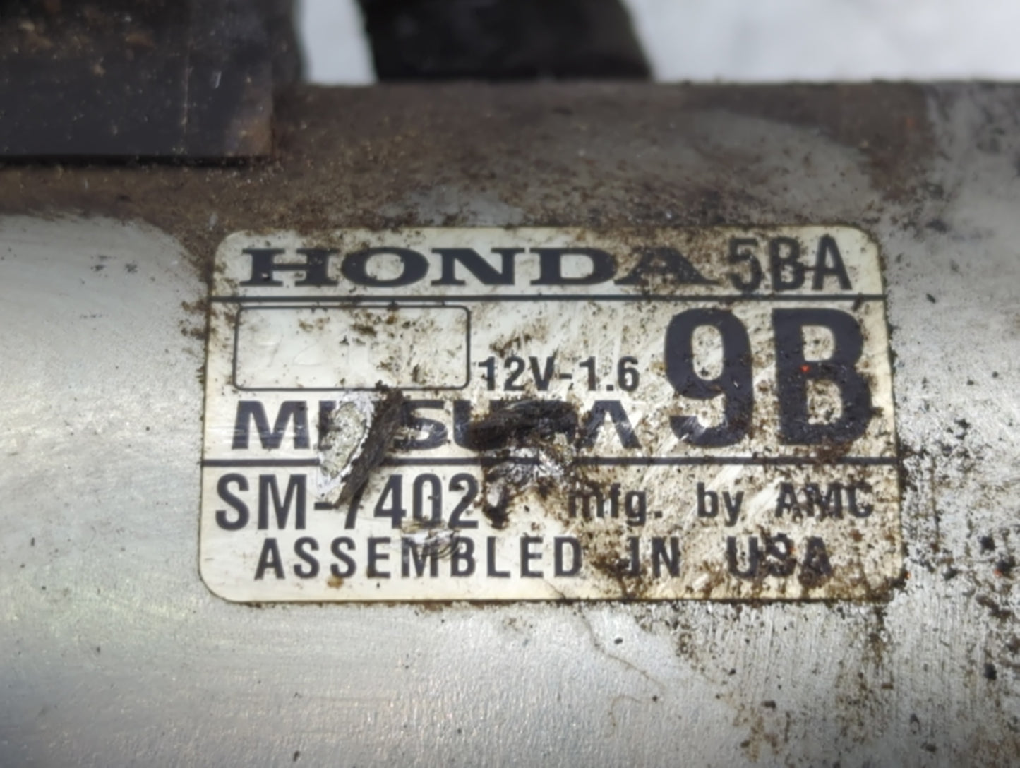 2016-2021 Honda Civic Car Starter Motor Solenoid OEM P/N:SM-74027 Fits Fits 2016 2017 2018 2019 2020 2021 OEM Used Auto Part