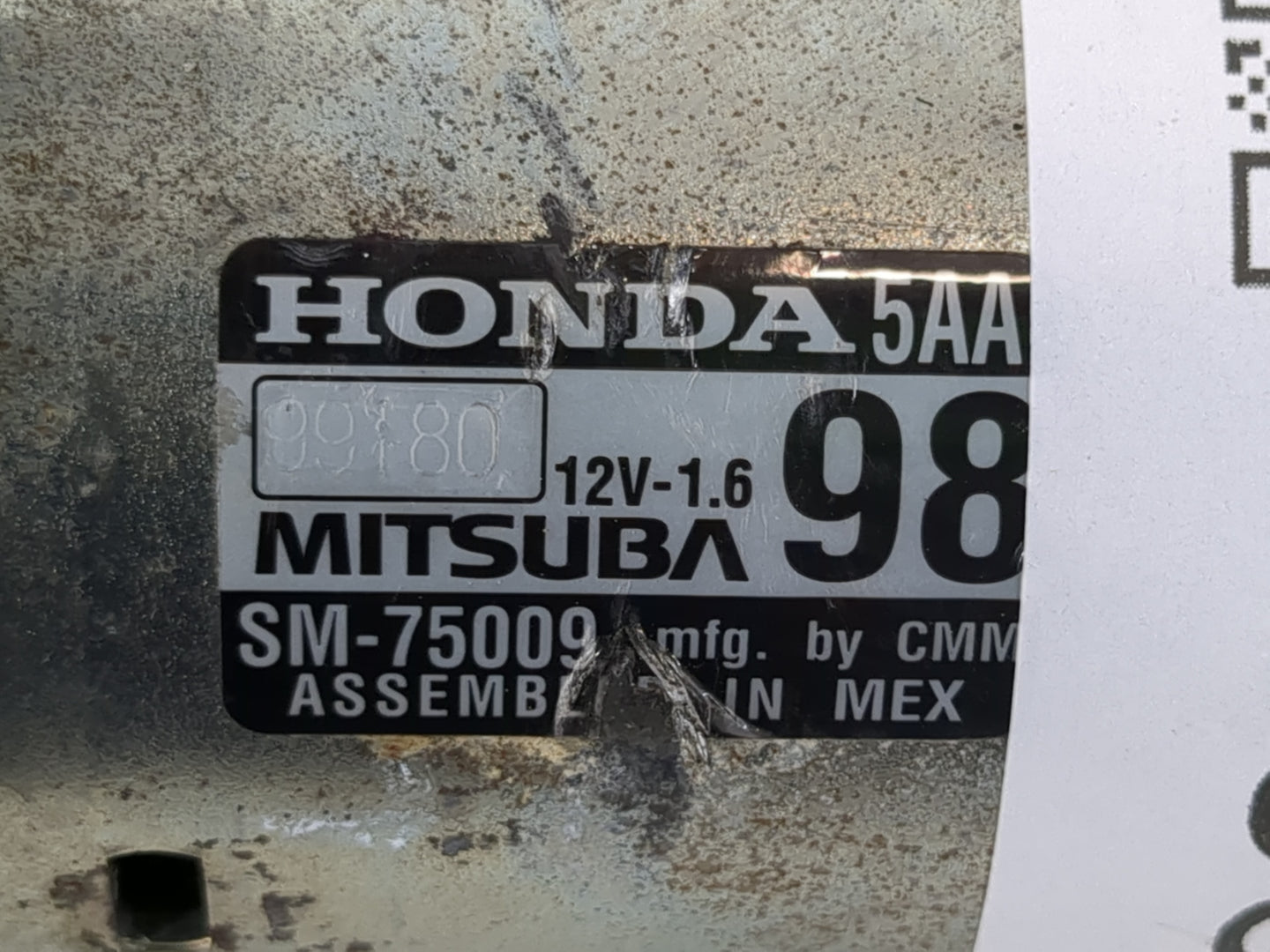 2020 Honda Cr-V Car Starter Motor Solenoid OEM P/N:SM-75009 Fits Fits 2016 2017 OEM Used Auto Parts - Oemusedautoparts1.com