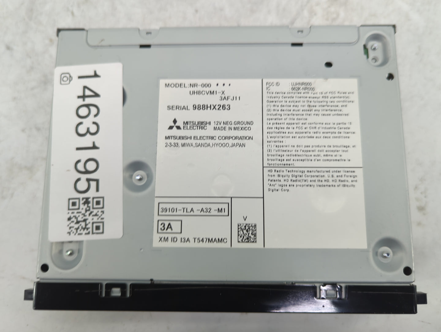 2018-2022 Honda Cr-V Radio AM FM Cd Player Receiver Replacement P/N:39101-TLA-A32-M1 NR-000 Fits Fits 2018 2019 2020 2021 20