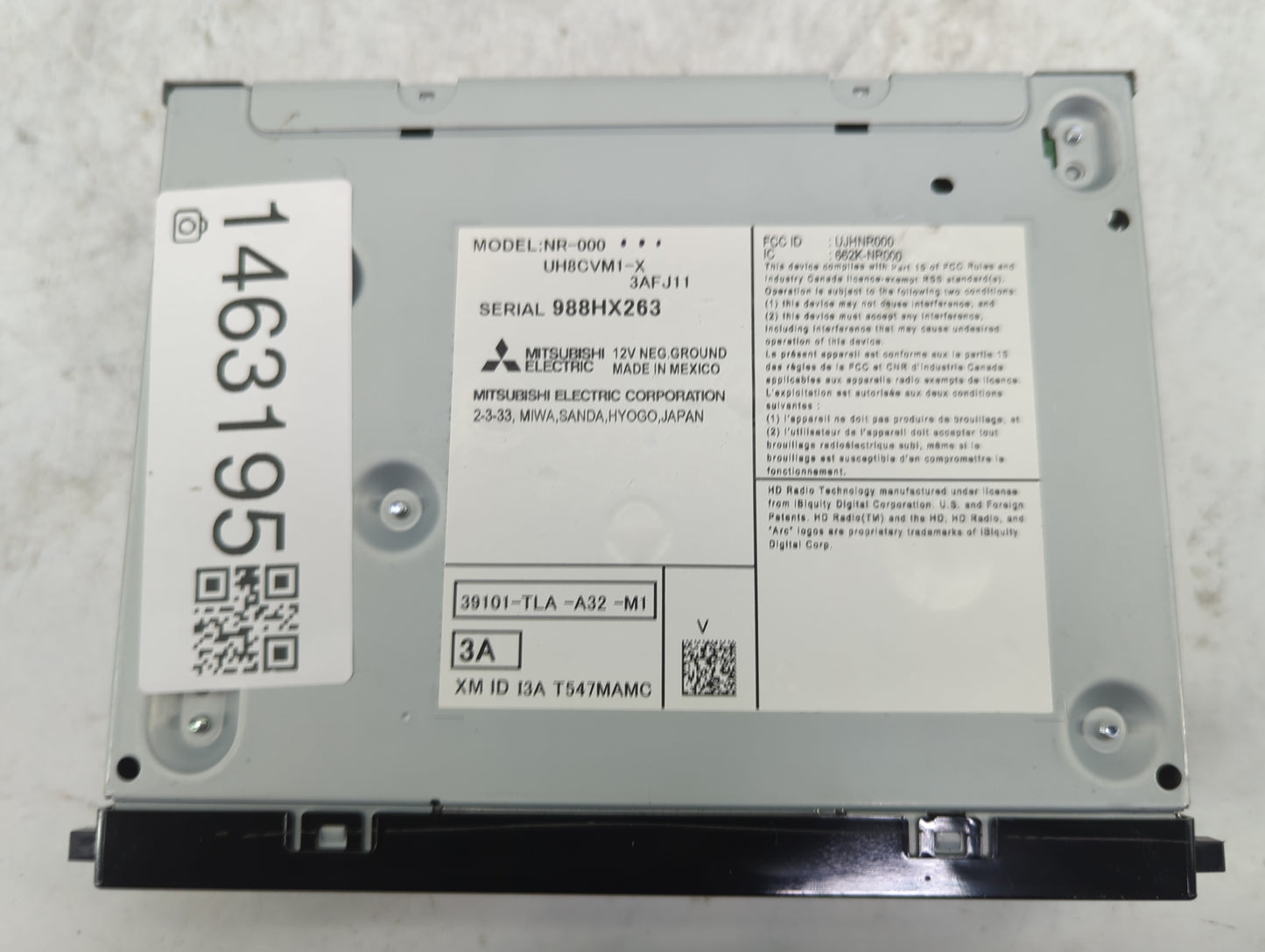 2018-2022 Honda Cr-V Radio AM FM Cd Player Receiver Replacement P/N:39101-TLA-A32-M1 NR-000 Fits Fits 2018 2019 2020 2021 20
